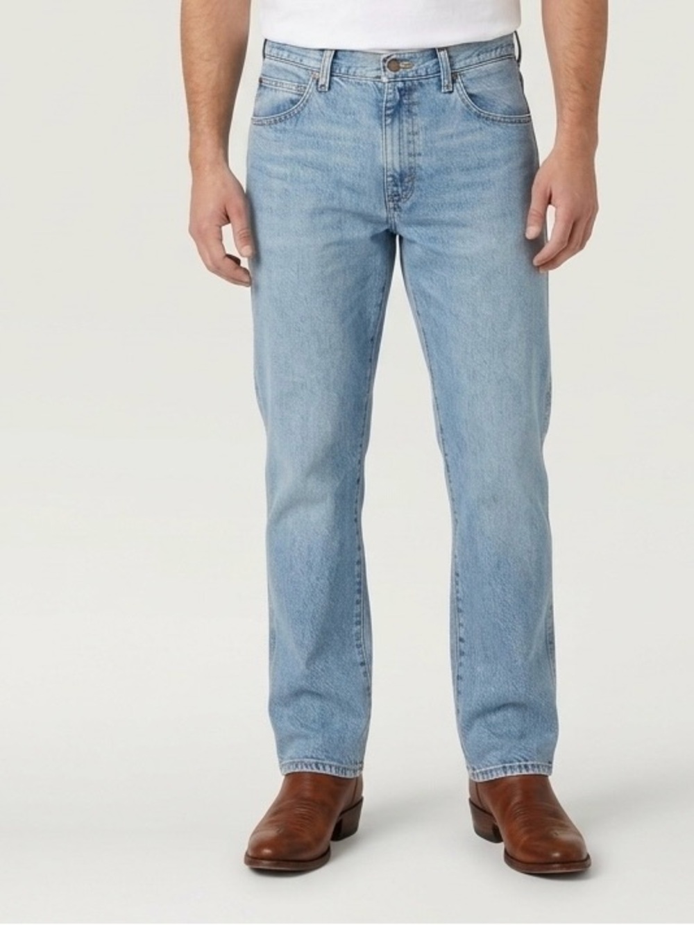 Wrangler Five Star Premium Denim Regular Fit Jeans 32x30 Light Wash 96501SL